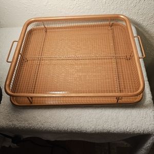 2 Gotham Air Fryer Baskets With Drip Trays